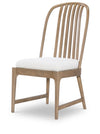 Melrose Spindle Back Side Chair — Set of 2 — Cloud White and Desert Oak