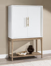 Melrose Bar Console — Cloud White and Desert Oak