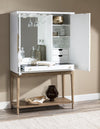 Melrose Bar Console — Cloud White and Desert Oak