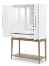 Melrose Bar Console — Cloud White and Desert Oak