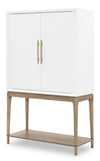 Melrose Bar Console — Cloud White and Desert Oak