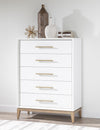 Melrose Drawer Chest — Cloud White and Desert Oak