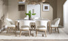 Melrose 40-inch Rectangular Dining Table — Cloud White and Desert Oak