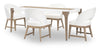 Melrose 40-inch Rectangular Dining Table — Cloud White and Desert Oak