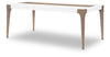 Melrose 40-inch Rectangular Dining Table — Cloud White and Desert Oak