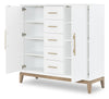Melrose Door Chest — Cloud White and Desert Oak