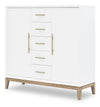 Melrose Door Chest — Cloud White and Desert Oak
