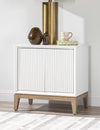 Melrose Nightstand — Cloud White and Desert Oak