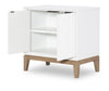Melrose Nightstand — Cloud White and Desert Oak