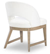 Melrose Upholstered Arm Chair — Set of 2 — Cloud White and Desert Oak