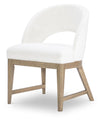 Melrose Upholstered Arm Chair — Set of 2 — Cloud White and Desert Oak