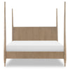 Melrose Poster Bed — California King / Cloud White and Desert Oak