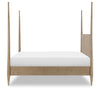 Melrose Poster Bed — California King / Cloud White and Desert Oak