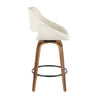Fabrizzi - Counter Stool - Walnut Round Base (Set of 2)