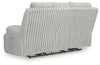 Rhines Falls Power Reclining Loveseat with Console - Alloy