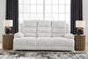 Rhines Falls Power Reclining Sofa with Drop Down Table - Alloy