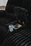Rhines Falls Power Reclining Loveseat with Console - Onyx