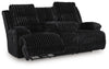 Rhines Falls Power Reclining Sofa with Drop Down Table - Onyx
