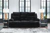 Rhines Falls Power Reclining Sofa with Drop Down Table - Onyx