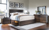 Architect Panel Bed W. 1 Side Storage — King / Onyx