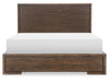 Architect Panel Bed W. 1 Side Storage — King / Onyx