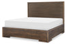 Architect Panel Bed W. 1 Side Storage — King / Onyx
