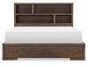Architect Bookcase Panel Bed — King / Onyx