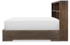 Architect Bookcase Panel Bed — King / Onyx