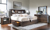 Architect Bookcase Bed W. 1 Side Storage — King / Onyx
