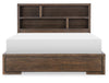 Architect Bookcase Bed W. 1 Side Storage — King / Onyx