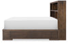 Architect Bookcase Bed W. 1 Side Storage — King / Onyx