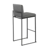 Fuji - High Back Barstool - Black Steel Legs