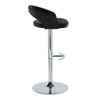 Grotto - Upholstered Adjustable Barstool - Chrome Metal Base
