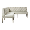 Peyton - Sectional Sofa Dining Set - Gray
