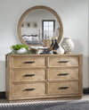 Torrance Round Mirror — Aged Driftwood