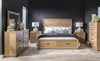 Torrance Panel Storage Bed — King / Aged Driftwood