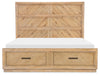 Torrance Panel Storage Bed — King / Aged Driftwood