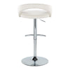 Grotto - Upholstered Adjustable Barstool - Chrome Metal Base