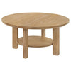 Ottowa - Round Wood Table With Shelf