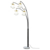 Maisel - Hanging Crystal Arc Tree Floor Lamp - Black