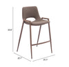 Desi Counter Stool Brown & Walnut — Set of 2