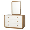 Margot Beveled Mirror — Desert Oak and Cloud White