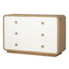 Margot 52-inch 6 Drawer Dresser — Desert Oak and Cloud White