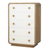 Margot 5 Drawer Chest — Desert Oak and Cloud White