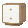 Margot 2 Drawer Nighstand — Desert Oak and Cloud White