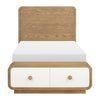 Margot Storage Bed — Twin / Desert Oak and Cloud White