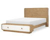 Margot Storage Bed — Queen / Desert Oak and Cloud White