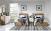 Margot Panel Bed — Twin / Desert Oak and Cloud White