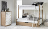 Margot Bunk Bed — Twin / Full / Desert Oak and Cloud White