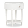 Adeline Round Nightstand — Cloud White